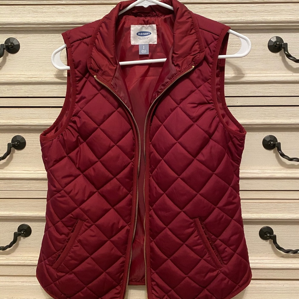 Burgundy vest